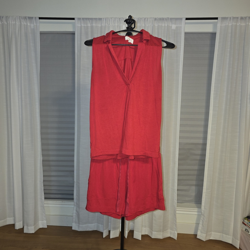 Lou & Grey Bright Red Top & Bottom Sz Small EUC